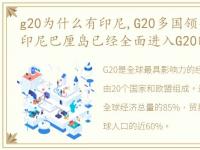 g20为什么有印尼,G20多国领导人陆续抵达印尼巴厘岛已经全面进入G20时间