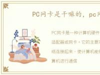 PC网卡是干嘛的，pc网卡