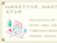 bzzb这是个什么梗，bzzb是什么意思?bzzb是什么梗