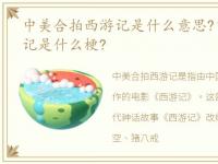 中美合拍西游记是什么意思?中美合拍西游记是什么梗?