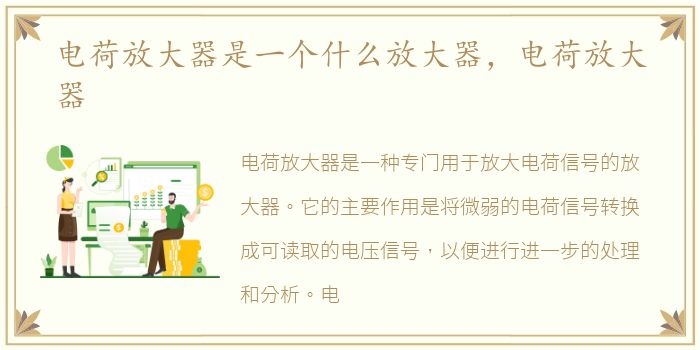 电荷放大器是一个什么放大器，电荷放大器