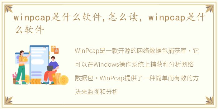 winpcap是什么软件,怎么读，winpcap是什么软件