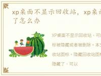 xp桌面不显示回收站，xp桌面回收站不见了怎么办