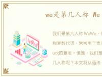 we是第几人称 We