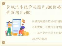 长城汽车报价及图片v80价格，长城汽车报价及图片v80