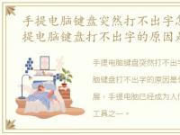 手提电脑键盘突然打不出字怎么回事，手提电脑键盘打不出字的原因是什么?