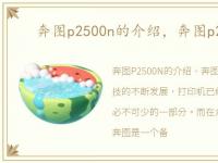 奔图p2500n的介绍，奔图p2000芯片