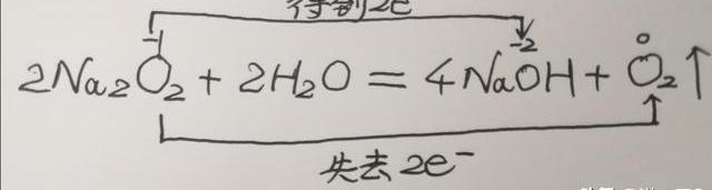 过氧化钠与水反应的双线桥法？ 过氧化钠与水反应双线桥图解