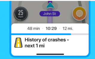 Waze现在会提醒用户有过车祸历史的道路