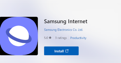 您可以使用三星互联网浏览器上网冲浪现已在适用于PC的MicrosoftStore上提供