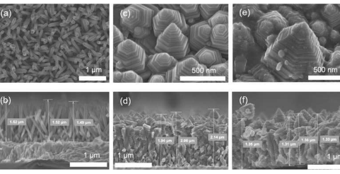 研究团队开发出采用氧化锌纳米塔阵列的新型高性能光电极