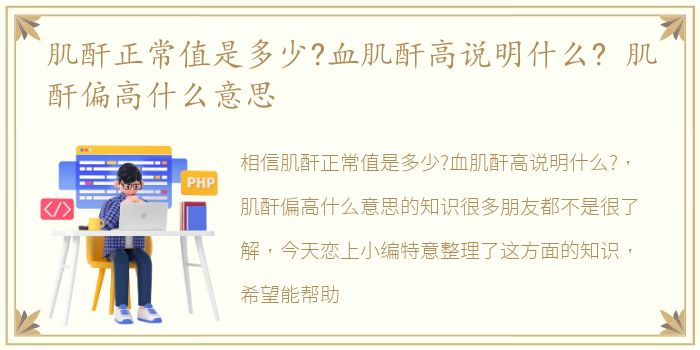 肌酐正常值是多少?血肌酐高说明什么? 肌酐偏高什么意思