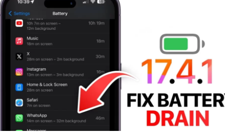如何修复iOS17.4.1中iPhone电池耗尽的问题