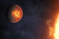 苔丝发现了一颗岩石行星当它被邻居挤压时它会发出熔岩的光芒