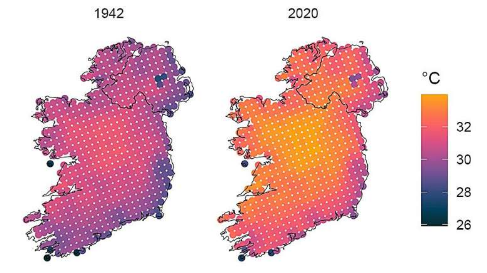 研究发现爱尔兰极端气温越来越常见