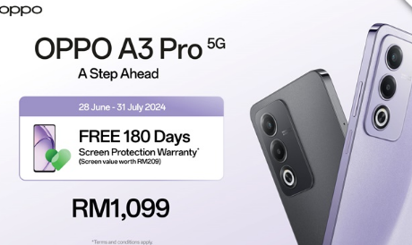 OPPOA3Pro马来西亚上市8GB+256GB型号和5100mAh电池售价RM1,099