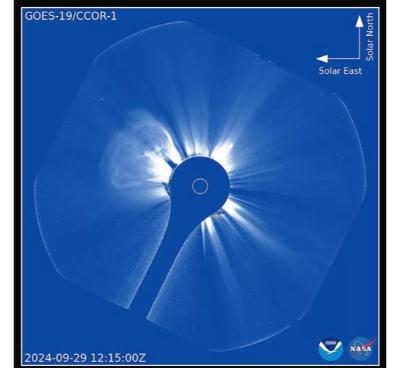 NOAA发布全球首台运行中的太空日冕仪图像